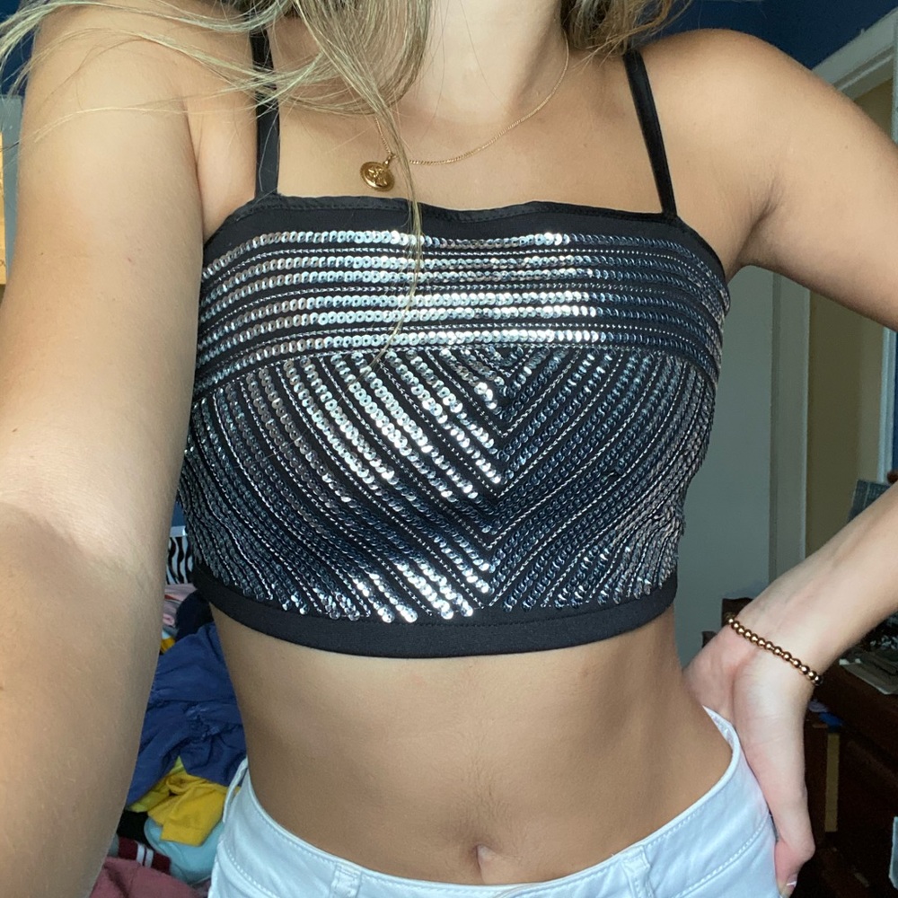 Black & sequined tank! SUPER CUTE